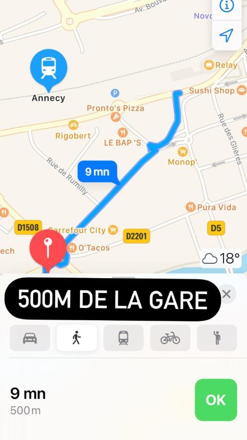 Апартаменти Superbe T2 A Deux Pas De La Gare Avec Parking! Аннесі Екстер'єр фото